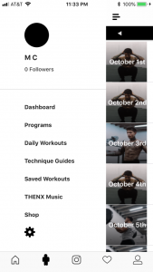 Thenx Workout App